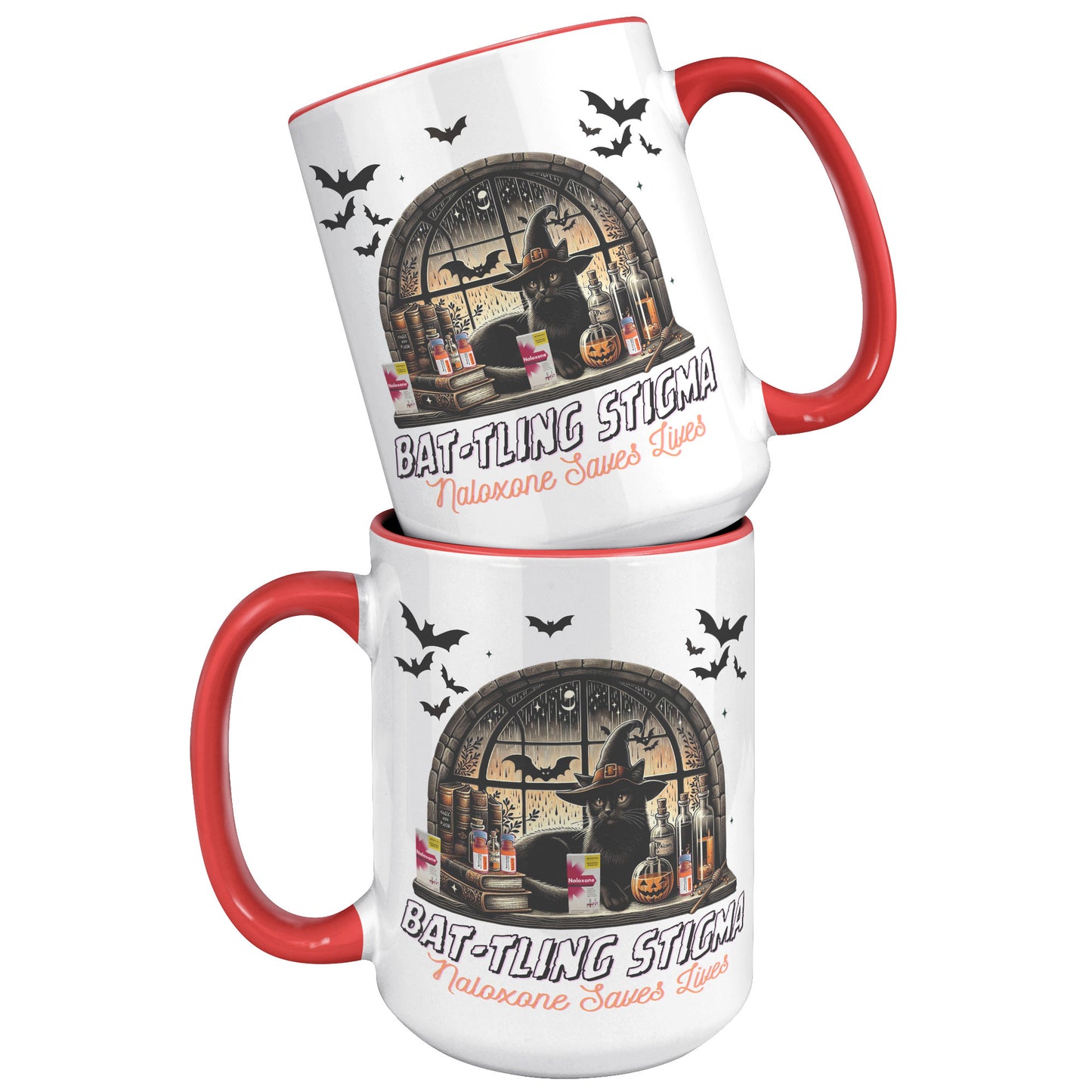 Bat-tling Stigma: Naloxone Saves Lives Mug