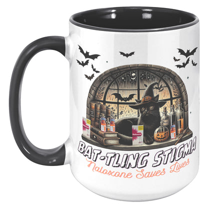 Bat-tling Stigma: Naloxone Saves Lives Mug