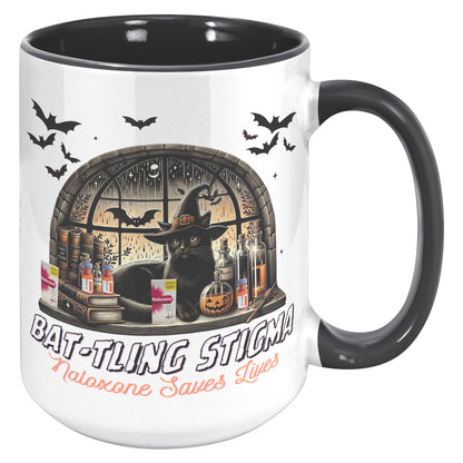 Bat-tling Stigma: Naloxone Saves Lives Mug