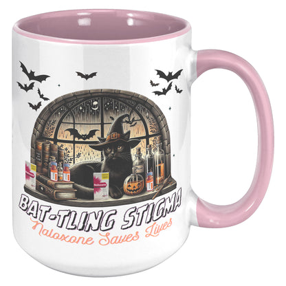 Bat-tling Stigma: Naloxone Saves Lives Mug