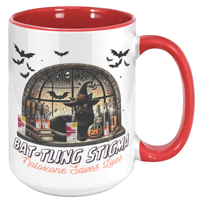 Bat-tling Stigma: Naloxone Saves Lives Mug