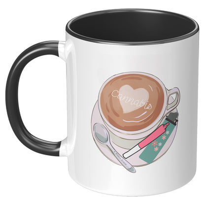 Cannabis 420 Vibes Coffee Mug, Stoner Girl Atheistic