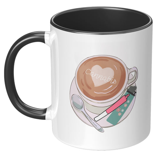 Cannabis 420 Vibes Coffee Mug, Stoner Girl Atheistic