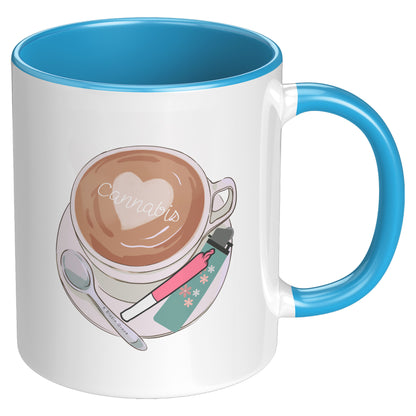 Cannabis 420 Vibes Coffee Mug, Stoner Girl Atheistic