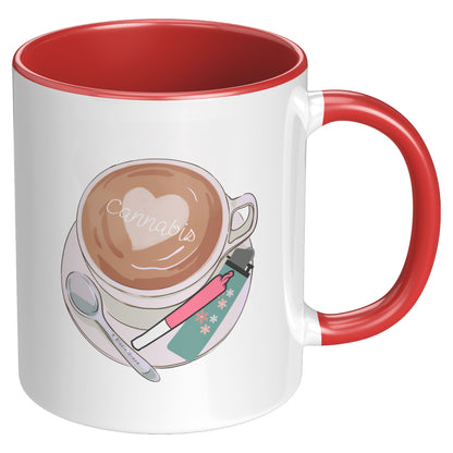 Cannabis 420 Vibes Coffee Mug, Stoner Girl Atheistic