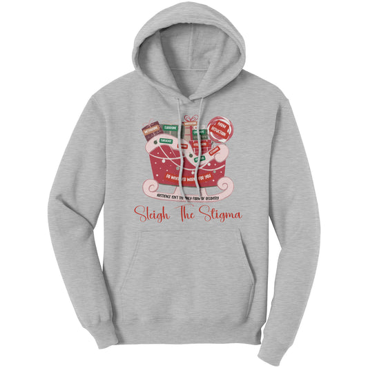 Christmas Recovery Hoodie, Sleigh The Stigma Hoodie, Paths to Recovery