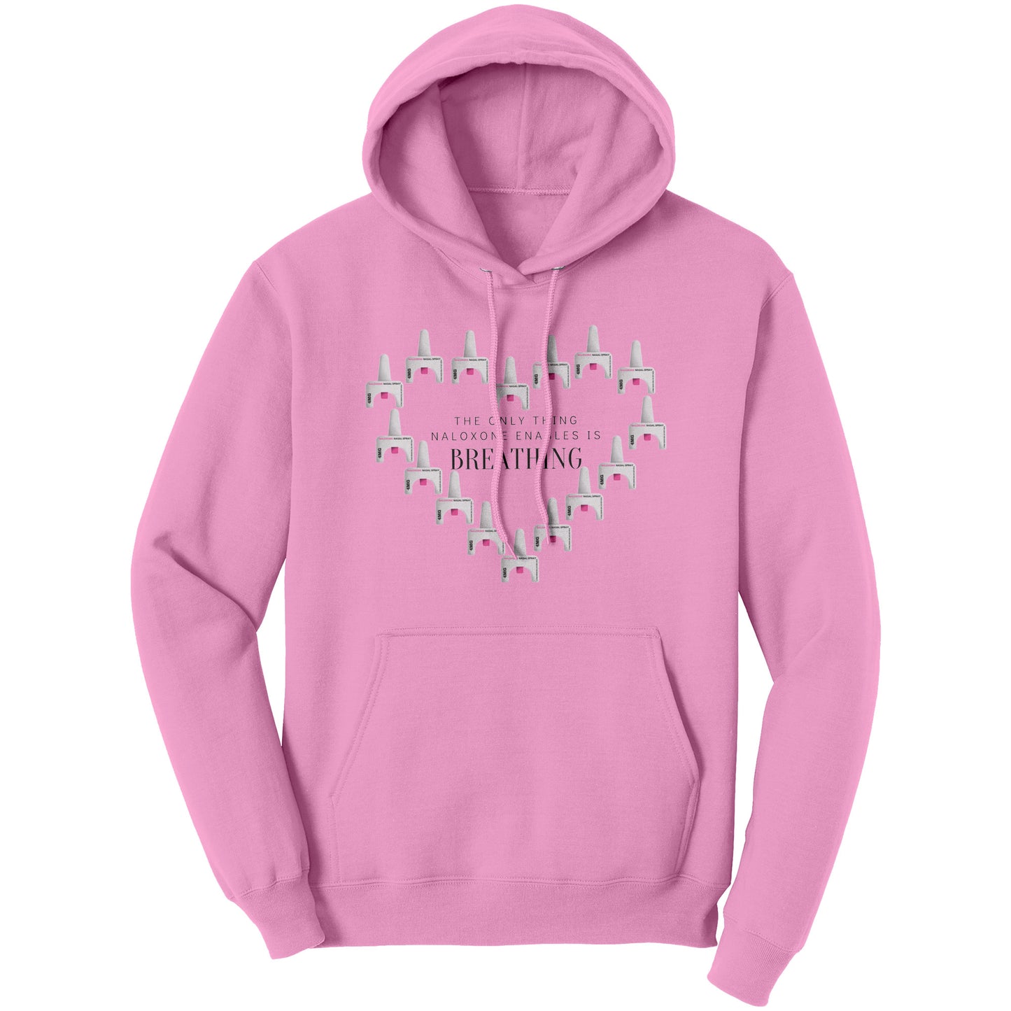 Overdose Awareness Hoodie: Naloxone Enables Breathing Hoodie