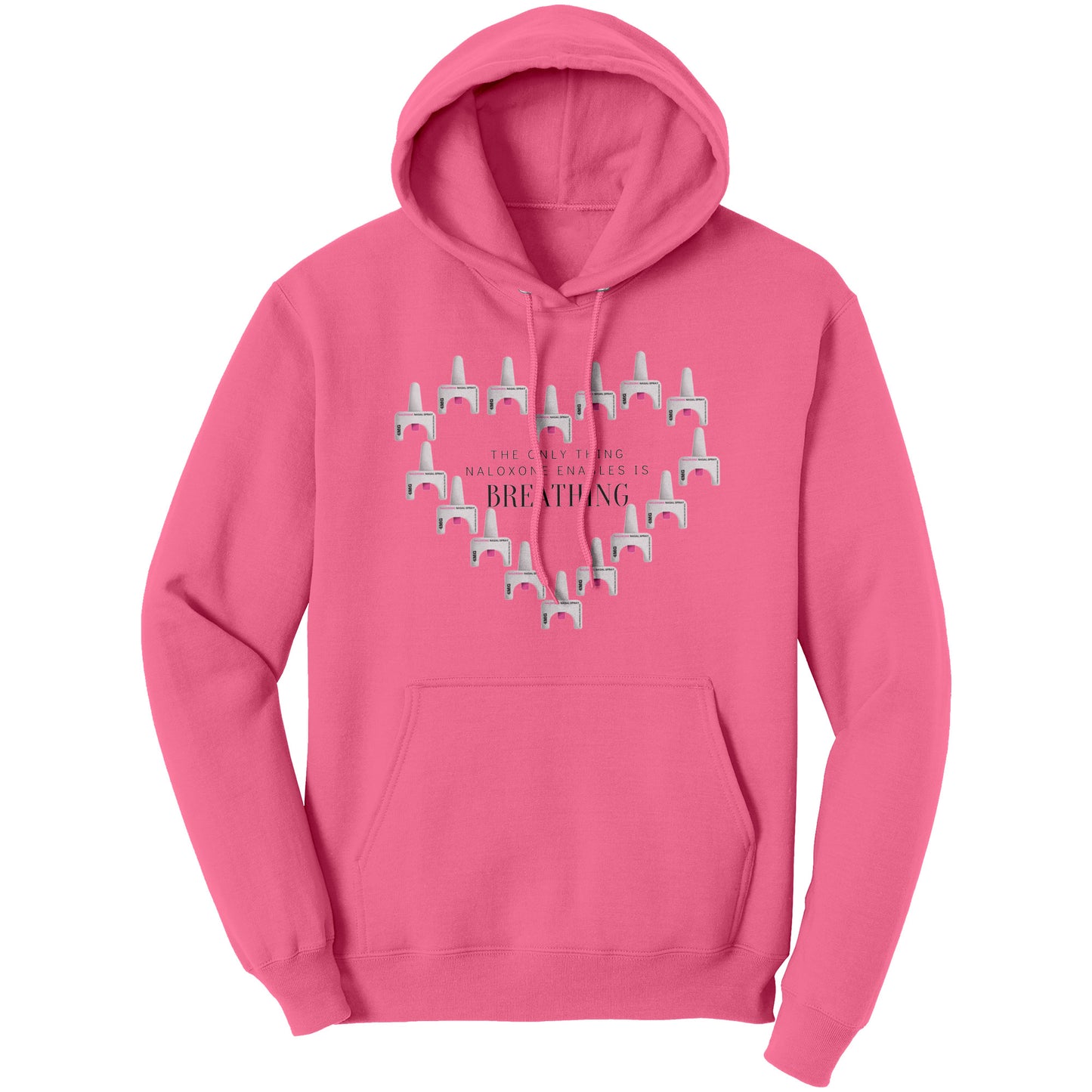 Overdose Awareness Hoodie: Naloxone Enables Breathing Hoodie