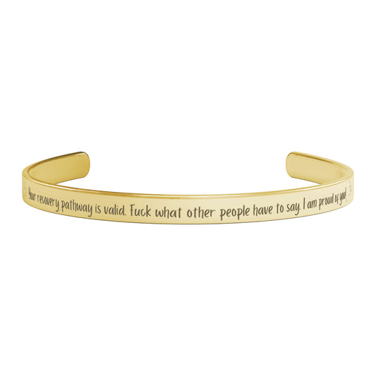 Recovery Bracelet: Recovery Isn't Linear Cuff Bracelet