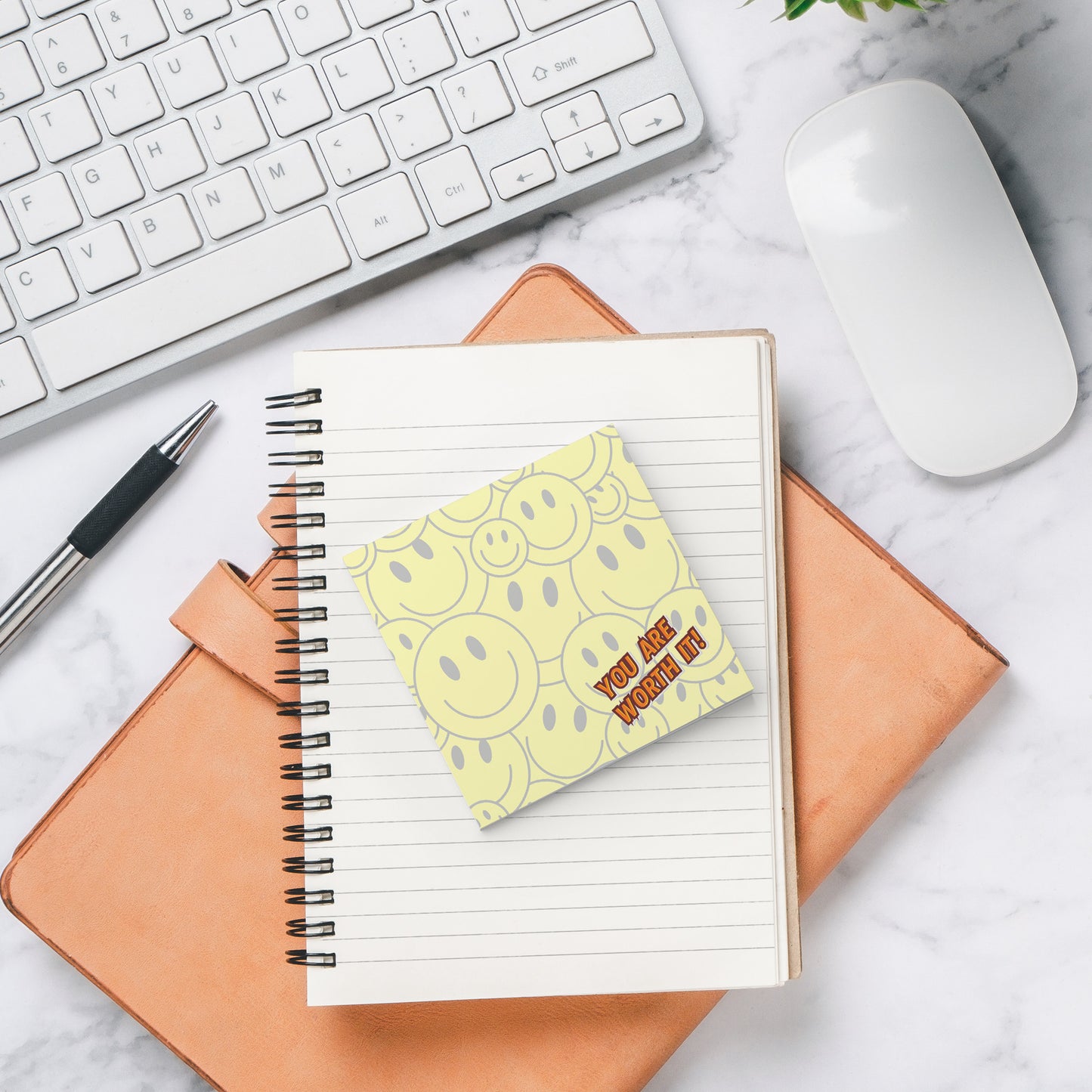You Are Worth It Smiley Face Post It