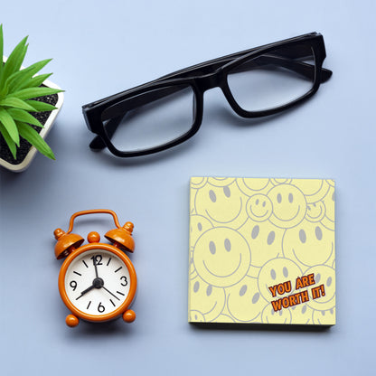 You Are Worth It Smiley Face Post It