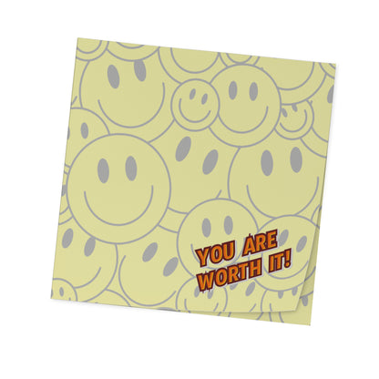 You Are Worth It Smiley Face Post It