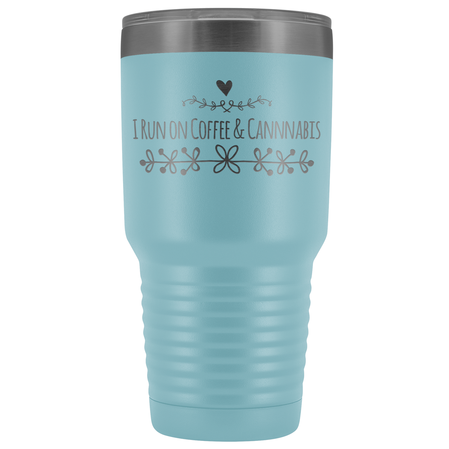 I Run On Coffee & Cannabis Travel Mug, Stoner Coffee Mug, Cannabis Mug - Gracious Concepts