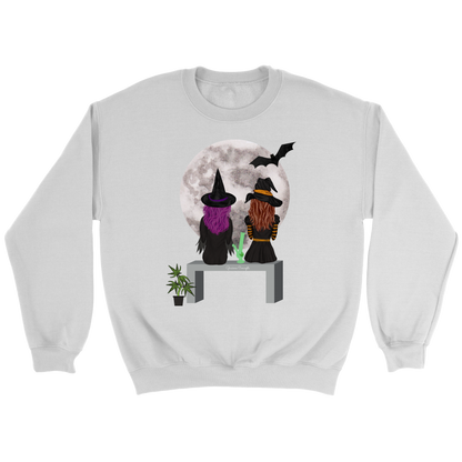 Stoner Girl Hoodie: Witch Besties & Bong Rips by Moonlight