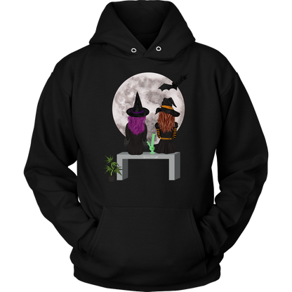 Stoner Girl Hoodie: Witch Besties & Bong Rips by Moonlight