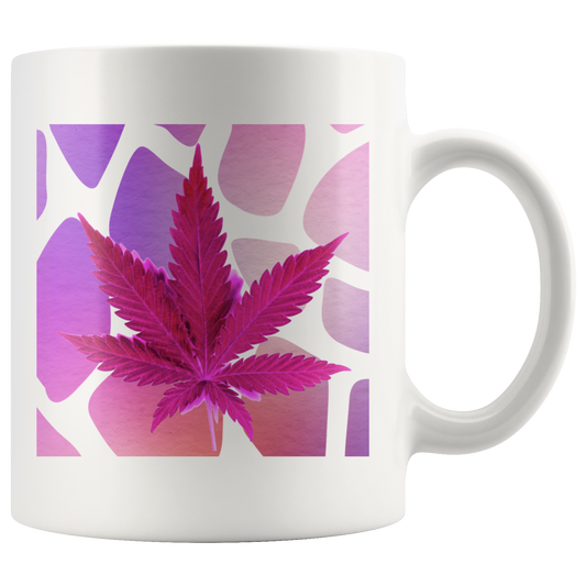 Stoner Girl Mug: Pink Pot Leaf - Gracious Concepts