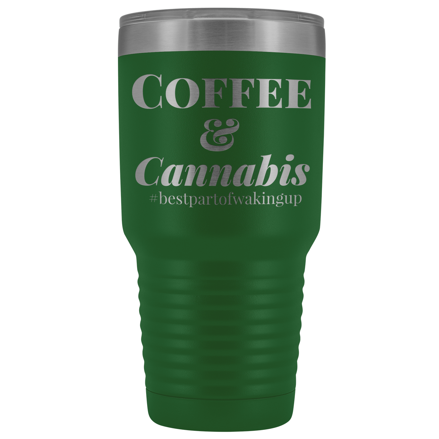 Stoner Travel Mug: Coffee & Cannabis, Best Part if Waking Travel Tumbler - Gracious Concepts