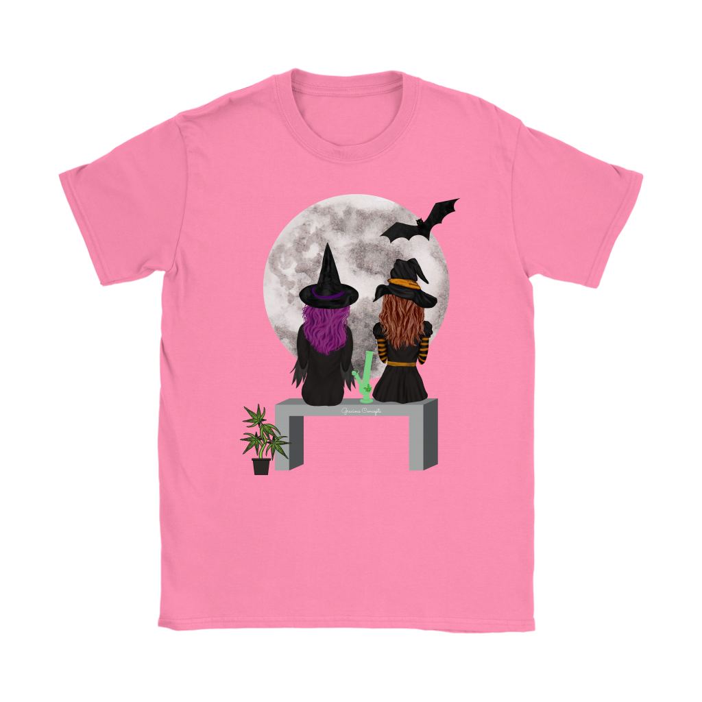 Stoner Girl Hoodie: Witch Besties & Bong Rips by Moonlight