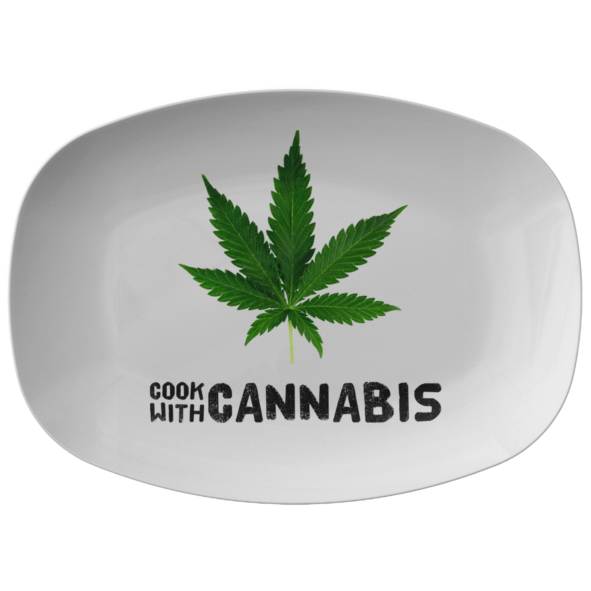 Cook With Cannabis Serving Platter - Gracious Concepts