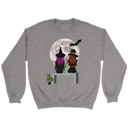 Stoner Girl Hoodie: Witch Besties & Bong Rips by Moonlight