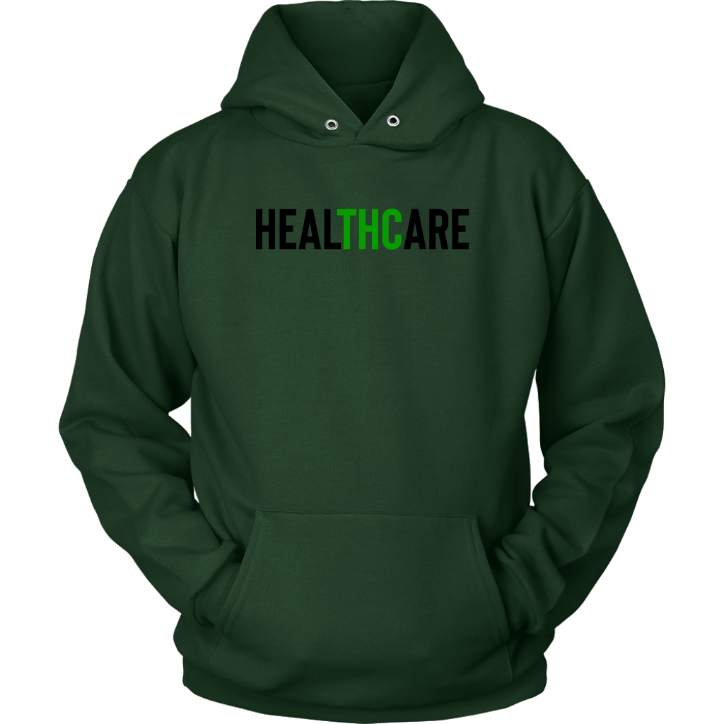 THC Stoner HealTHCare Hoodie, Stoner Apparel, Unisex Cannabis Hoodie - Gracious Concepts