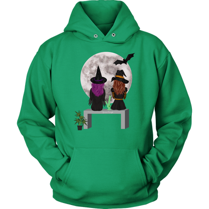 Stoner Girl Hoodie: Witch Besties & Bong Rips by Moonlight