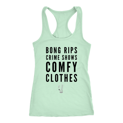 Funny Weed Shirt, Bong Rips Crime Shows and Comfy Clothes Stoner Girl Shirt