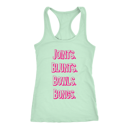 Joints, Blunts, Etc. Racerback Tank - Gracious Concepts