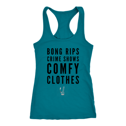 Funny Weed Shirt, Bong Rips Crime Shows and Comfy Clothes Stoner Girl Shirt