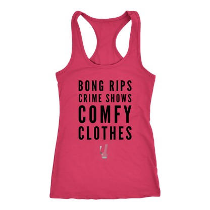 Funny Weed Shirt, Bong Rips Crime Shows and Comfy Clothes Stoner Girl Shirt