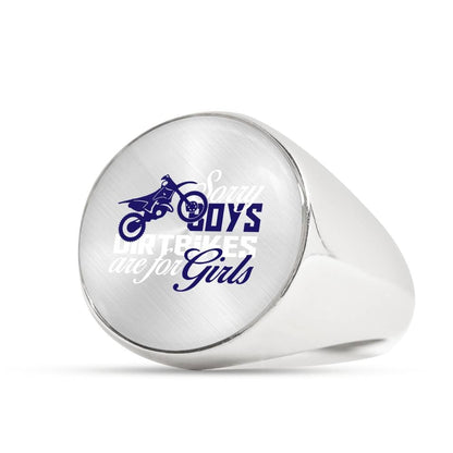Sorry Boys Dirtbikes are for Girls Ring - Gracious Concepts