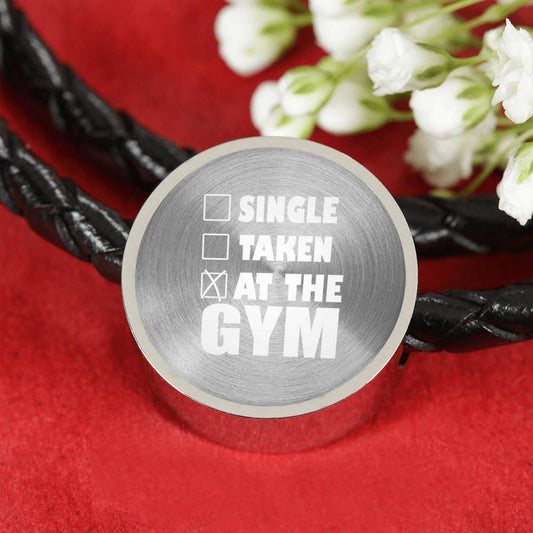 Single, Taken, At the Gym Double-wrapped Leather Bracelet - Gracious Concepts