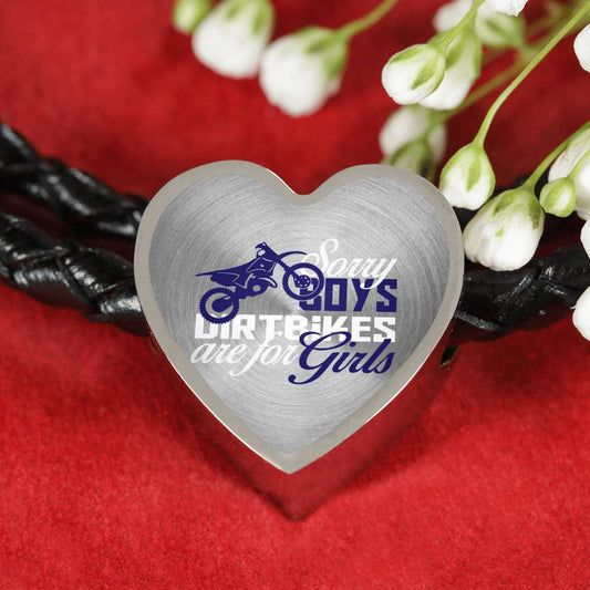 Sorry Dirtbikes are for  Girls Leather Bracelet - Gracious Concepts