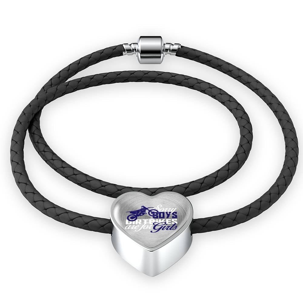 Sorry Dirtbikes are for  Girls Leather Bracelet - Gracious Concepts