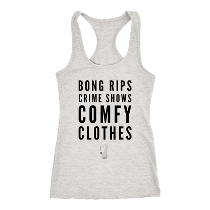 Funny Weed Shirt, Bong Rips Crime Shows and Comfy Clothes Stoner Girl Shirt