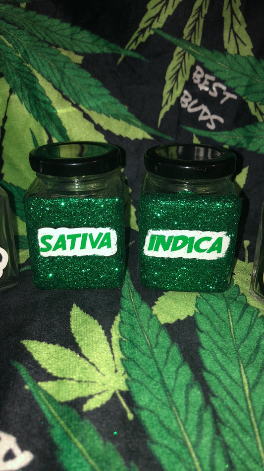 Stash Jar Set: Sativa & Indica - Gracious Concepts