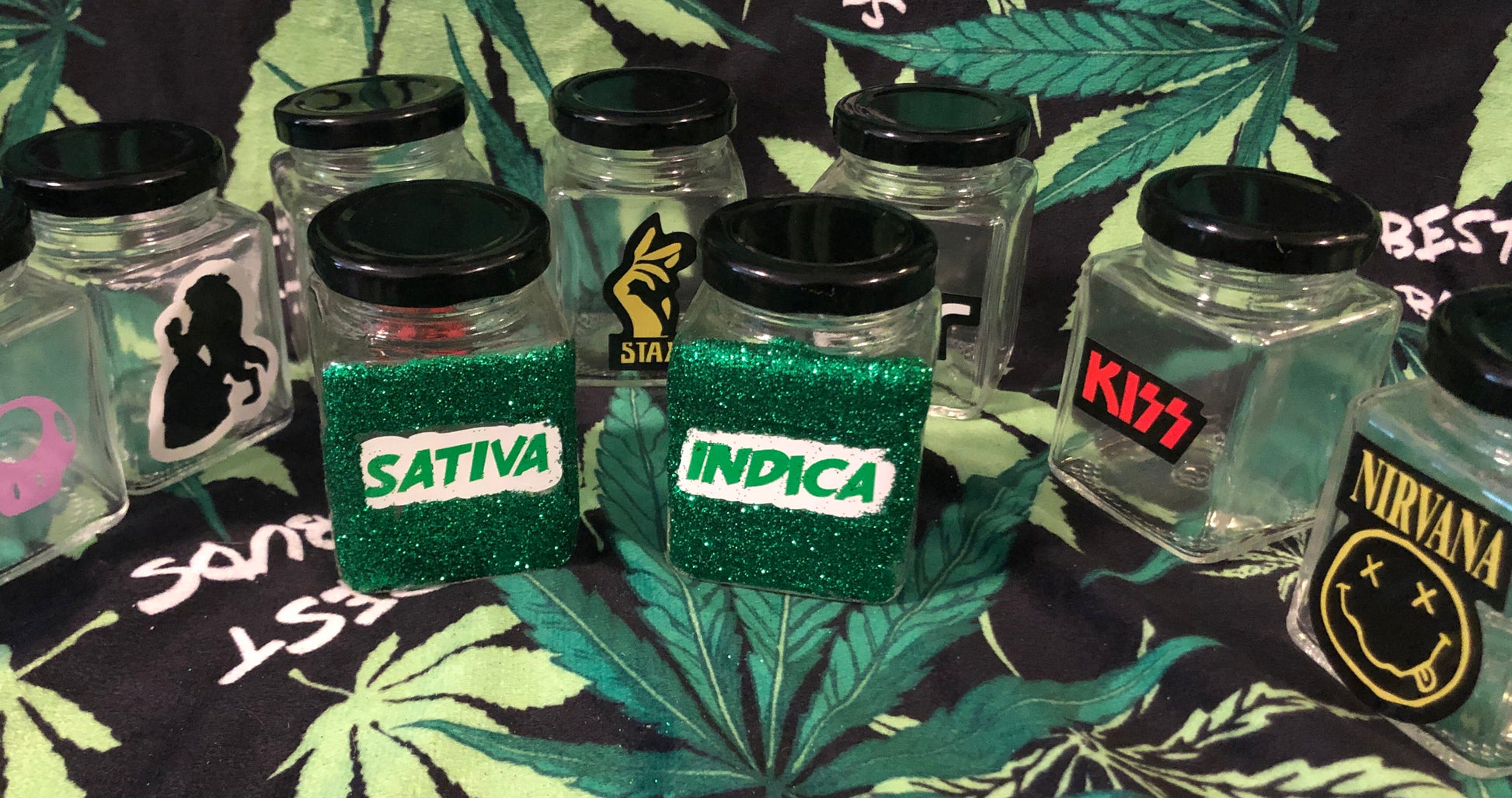 Stash Jar Set: Sativa & Indica - Gracious Concepts