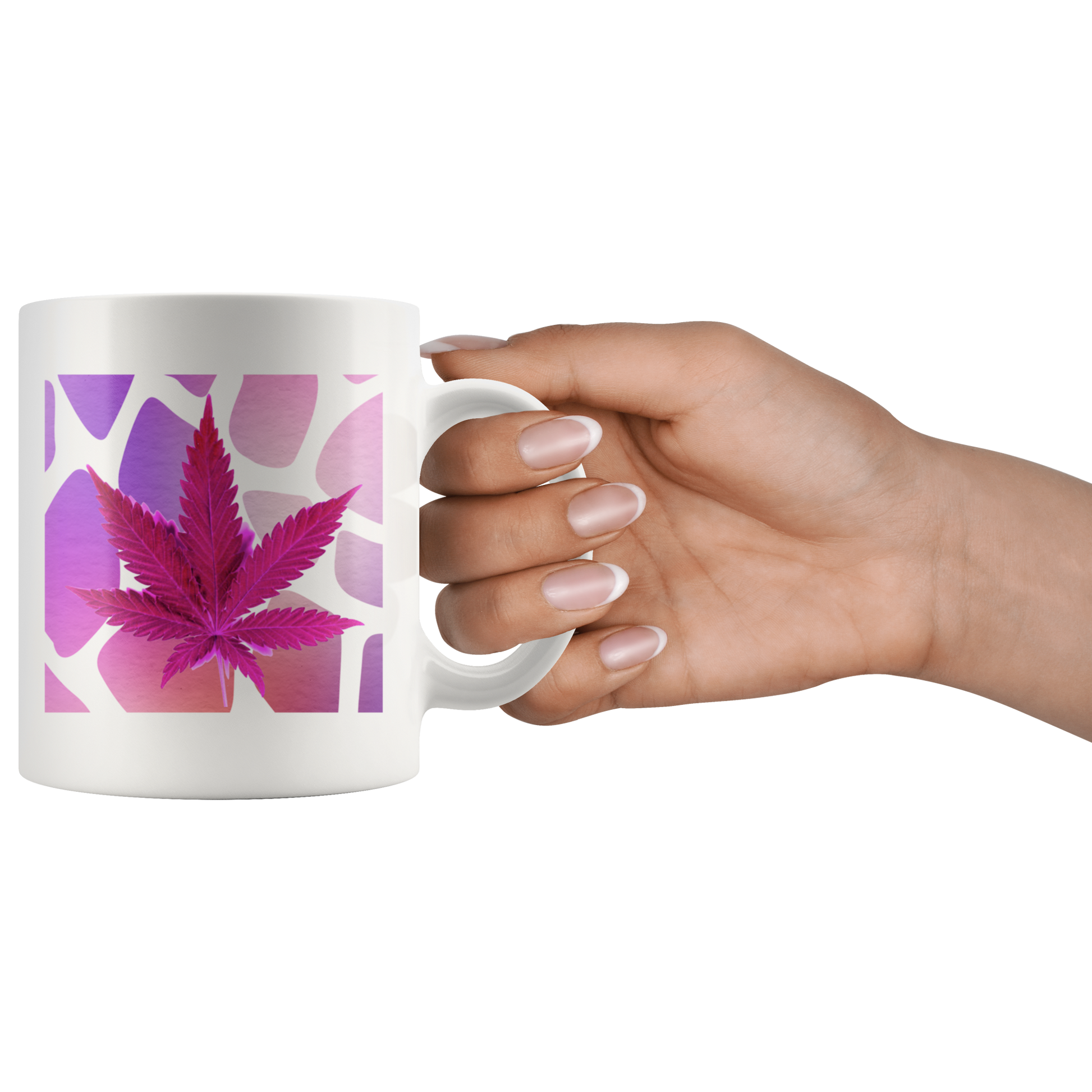 Stoner Girl Mug: Pink Pot Leaf - Gracious Concepts