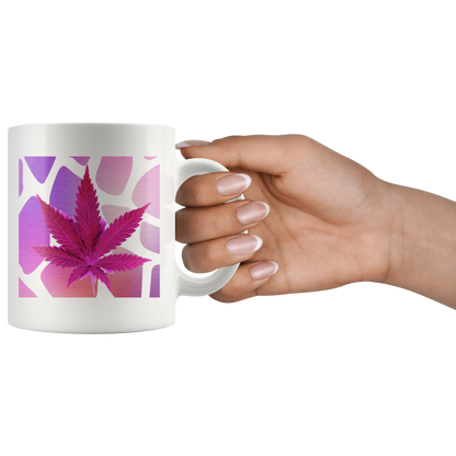Stoner Girl Mug: Pink Pot Leaf - Gracious Concepts