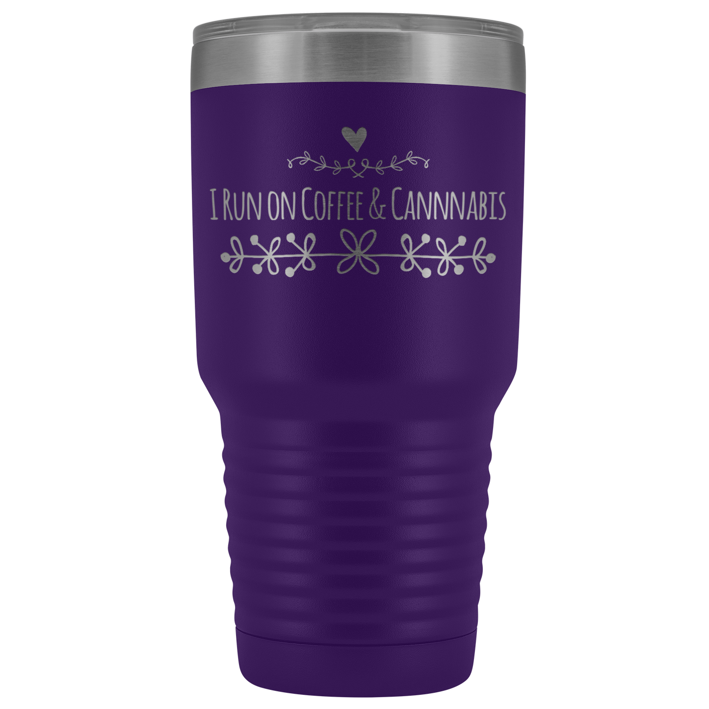 I Run On Coffee & Cannabis Travel Mug, Stoner Coffee Mug, Cannabis Mug - Gracious Concepts