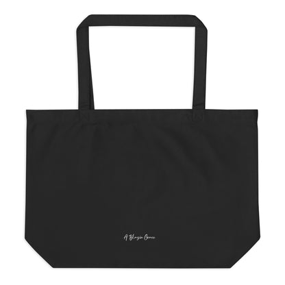 Maybe She's Born With It Large organic tote bag