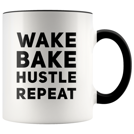 Stoner Girl Mug: Wake, Bake, Hustle Repeat Mug - Gracious Concepts