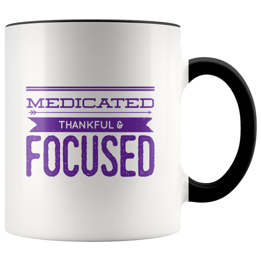 Cannaboss Babe Mug, Medicated, Thankful & Focus Motivational Coffee Mug