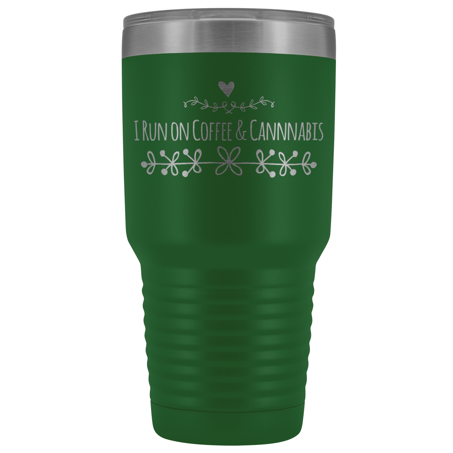 I Run On Coffee & Cannabis Travel Mug, Stoner Coffee Mug, Cannabis Mug - Gracious Concepts