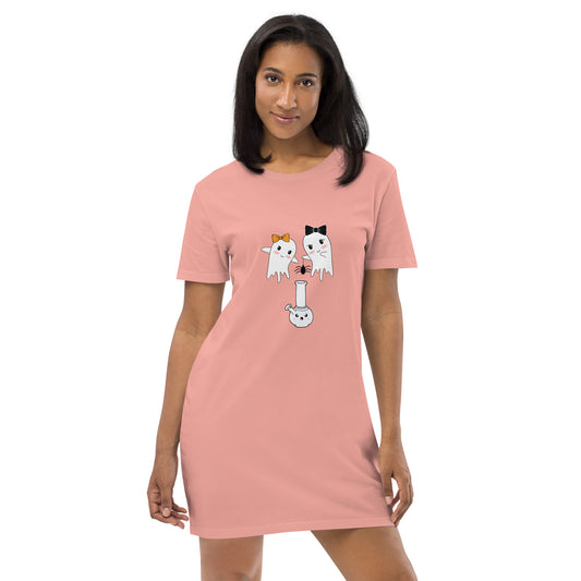 Ghosts, Spider & Bong Organic Cotton T-shirt Dress