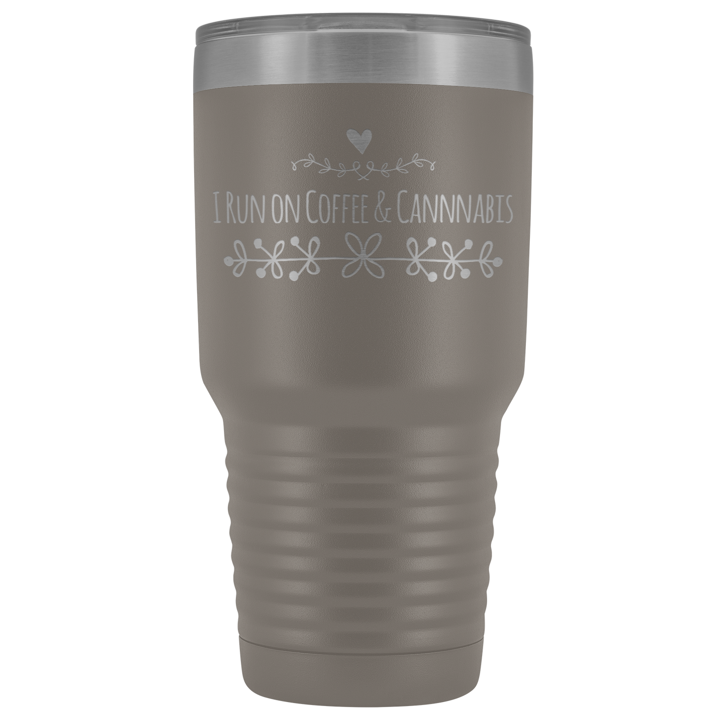 I Run On Coffee & Cannabis Travel Mug, Stoner Coffee Mug, Cannabis Mug - Gracious Concepts