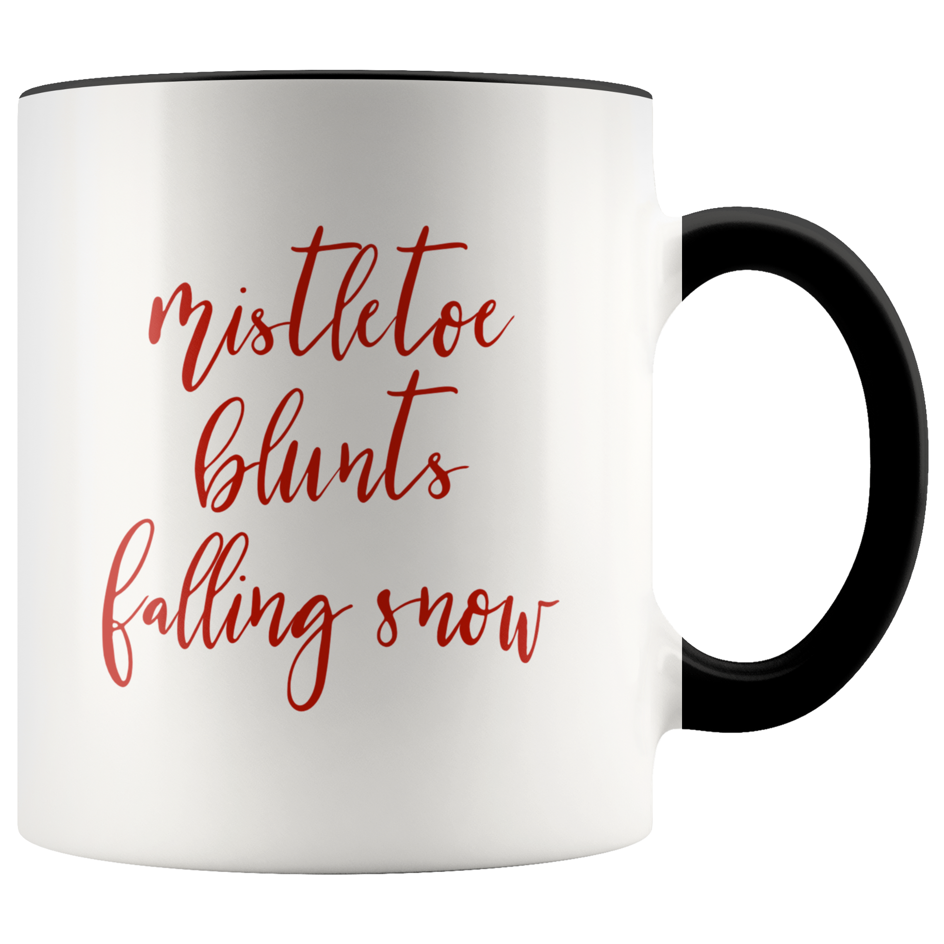 Stoner Gifts: Mistletoe, Blunts, Falling Snow Mug - Gracious Concepts