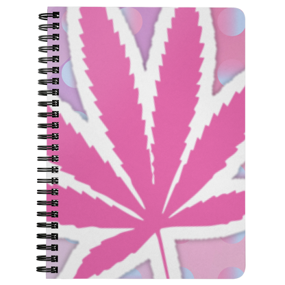 Pretty in Pink Pot Leaf Sprialbound Notebook - Gracious Concepts