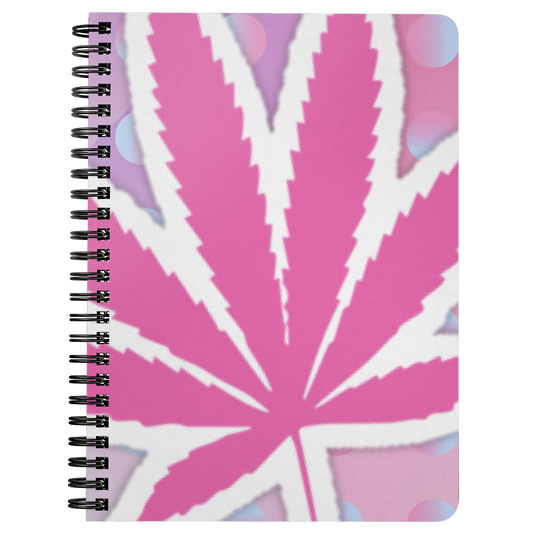 Pretty in Pink Pot Leaf Sprialbound Notebook - Gracious Concepts
