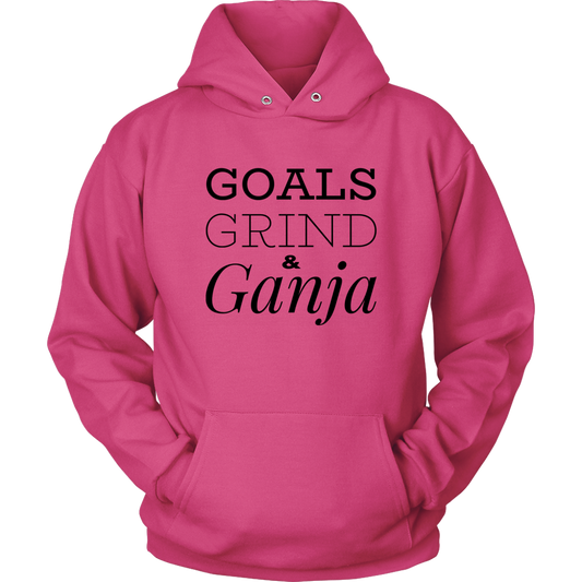 Goals Grind and Ganja Stoner Hoodie - Gracious Concepts